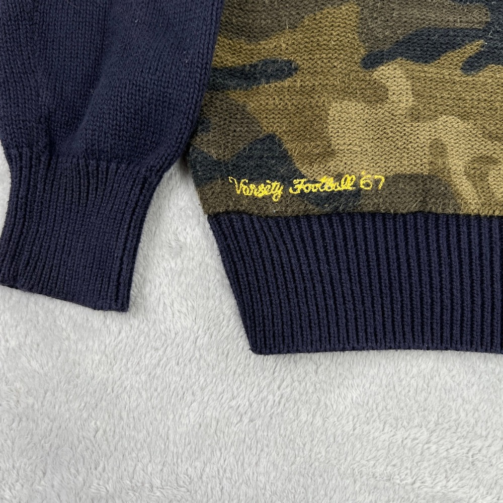 Polo Ralph Lauren Camo Tiger Varsity Sweater Boys L 14-16 Green Crewneck Knit - Picture 3 of 10